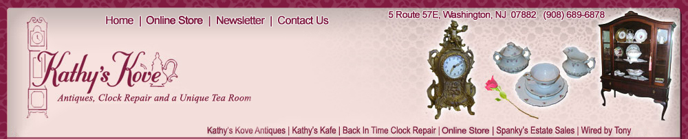 Kathy's Kove Antiques, Clock Repair and a Unique Tea Room